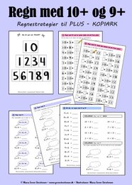 Kopiark. Regnestrategier med 10 og 9. 10er venner. Plus. Addition.