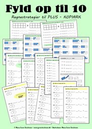 Kopiark. Regnestrategier. Fyld op til 10. Addition. Plus.