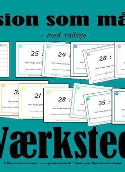 Værksted - division som måling med tallinje - forsidebillede